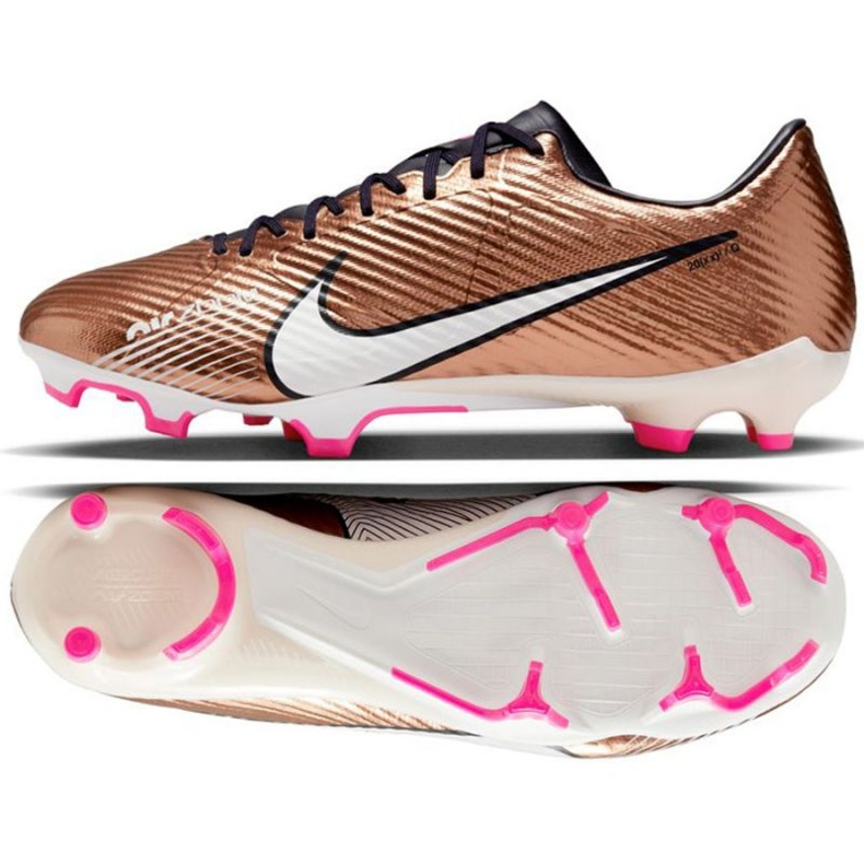 Buty piłkarskie Nike Zoom Mercurial Vapor 15 Academy Qatar FG/MG M DR5941 810 brązowe beże i brązy