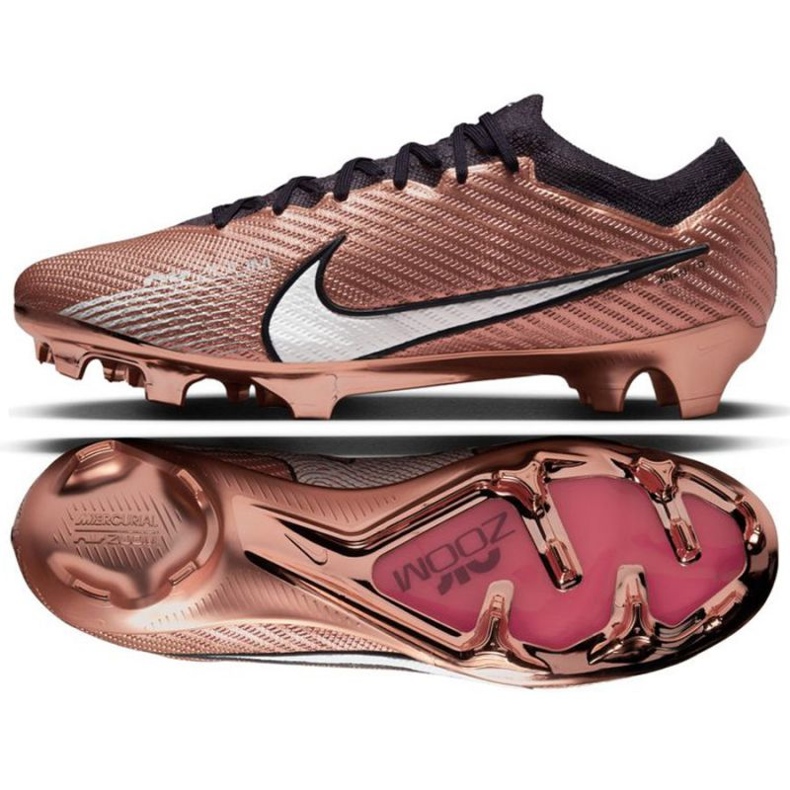 Buty piłkarskie Nike Zoom Mercurial Vapor 15 Elite Qatar Fg M DR5934 810 brązowe beże i brązy