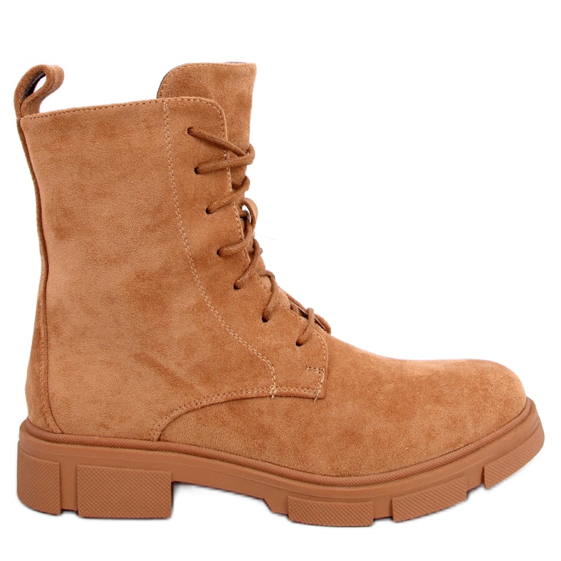 PA1 Workery sznurowane Zoe Camel beżowy