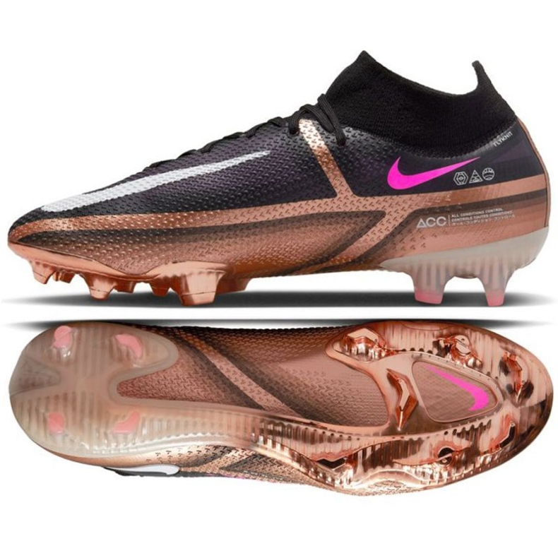 Buty piłkrskie Nike Phantom GT2 Elite Qatar Dynamic Fit Fg M DR5955 810 brązowe czarne