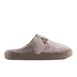 Brązowe kapcie męskie Presse beżowy