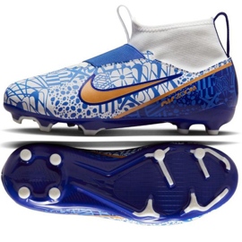 Buty piłkarskie Nike Zoom Mercurial Superfly 9 Academy CR7 FG/MG Jr DQ5324 182 niebieskie niebieskie