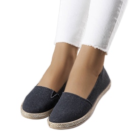 Czarne espadryle damskie Amiral