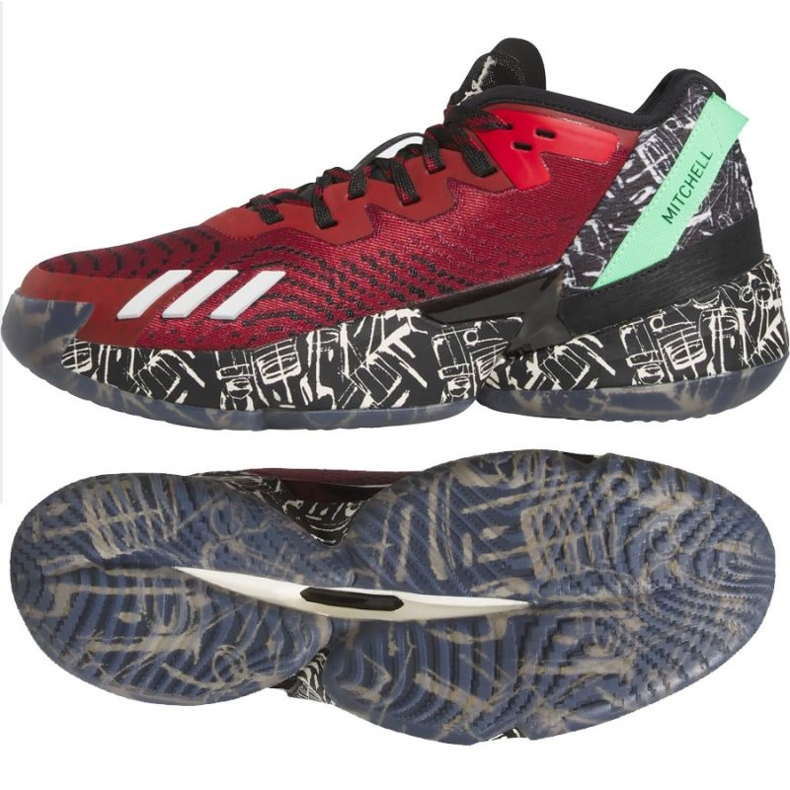 Buty do koszykówki adidas D.O.N.Issue 4 IF2162 czerwone bordowy