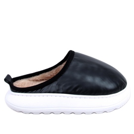 BM Kapcie ocieplane zimowe Toby Black czarne