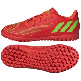 Buty piłkarskie adidas Predator Edge.4 Tf Jr GV8495 czerwone pomarańcze i czerwienie