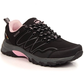 Wodoodporne buty trekkingowe damskie czarne American Club różowe