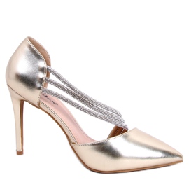 BM Szpilki asymetryczne Lucille Gold złoty