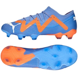 Buty piłkarskie Puma Future Ultimate Low FG/AG 107169 01 niebieskie niebieskie