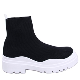 BM Botki z elastyczną cholewką Withers BLACK/WHITE czarne