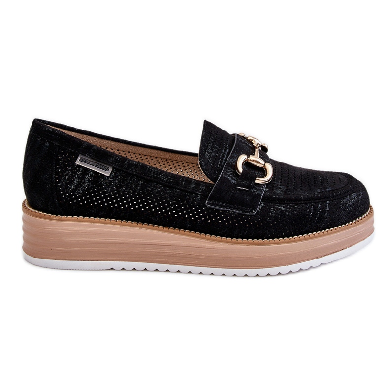 PM1 Damskie Mokasyny Na Platformie Czarne Danny