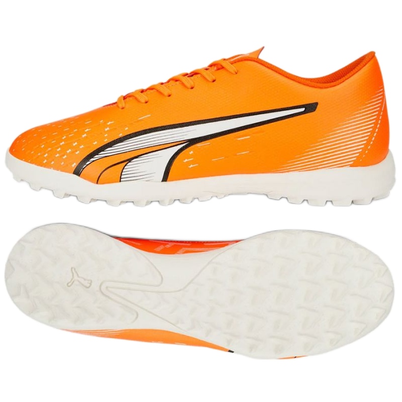 Buty piłkarskie Puma Ultra Play Tt M 107226 01 pomarańczowe pomarańcze i czerwienie