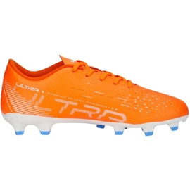 Buty piłkarskie Puma Ultra Play FG/AG 107233 01 pomarańczowe pomarańcze i czerwienie
