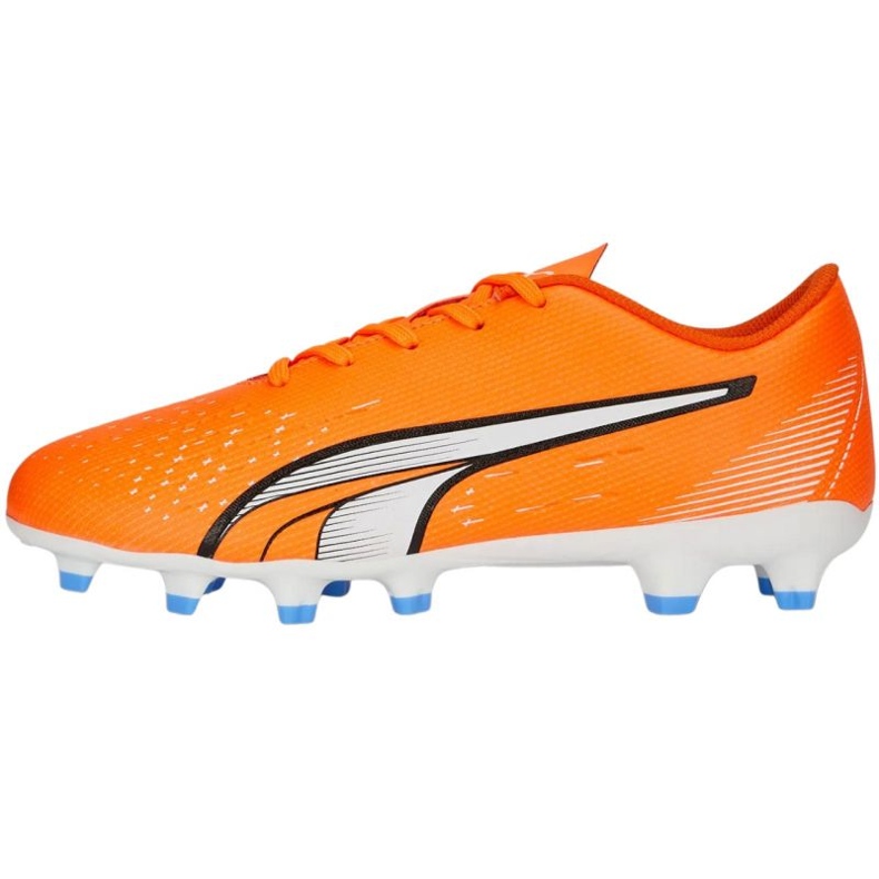 Buty piłkarskie Puma Ultra Play FG/AG Jr 107233 01 pomarańczowe pomarańcze i czerwienie