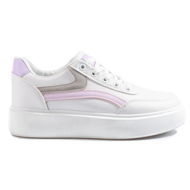 Wygodne damskie buty sportowe Shelovet białe fioletowe różowe szare