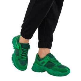 Sneakersy damskie Shelovet zielone