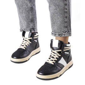 Czarne sneakersy za kostkę Robin