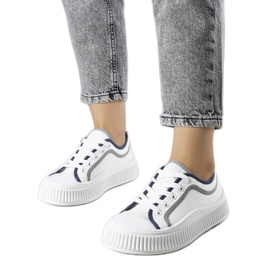 Białe trampki na platformie Johanna