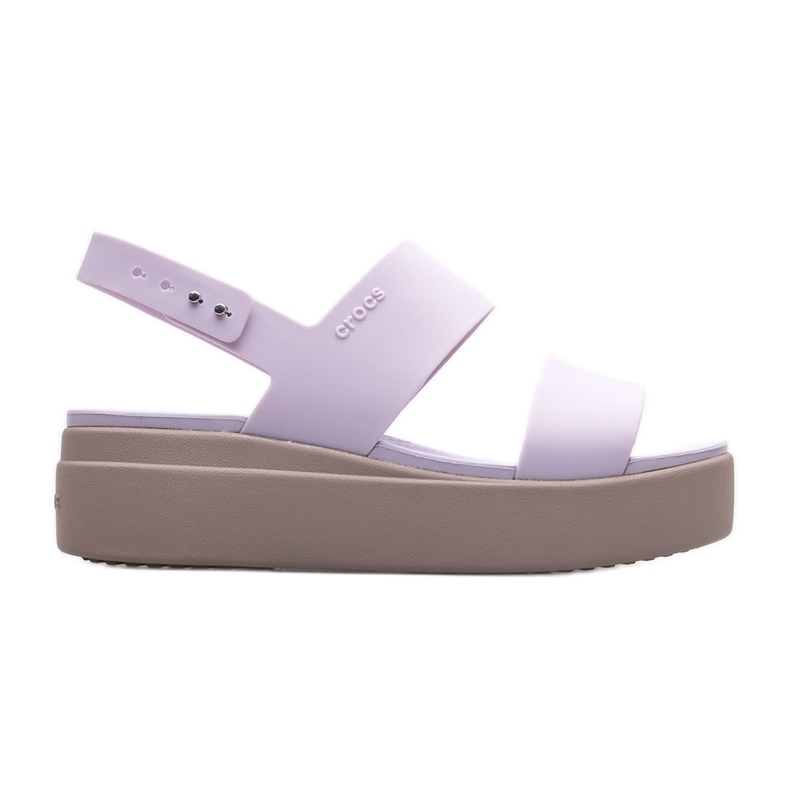 Sandały Crocs Brooklyn Low Wedge 206453-5PV fioletowe