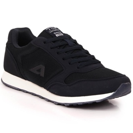 Buty sportowe sznurowane granatowe American Club 136/23 niebieskie