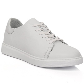 Skórzane półbuty męskie sportowe białe T.Sokolski W22-472