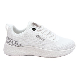 Damskie Siateczkowe Buty Sportowe Memory Foam System Big Star LL274664 Białe