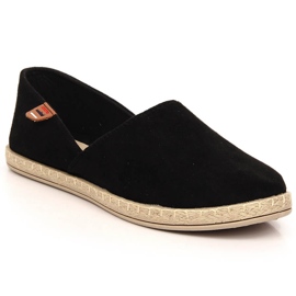 Espadryle damskie wsuwane czarne Vinceza 34591