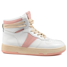 Sneakersy damskie Shelovet wysokie białe
