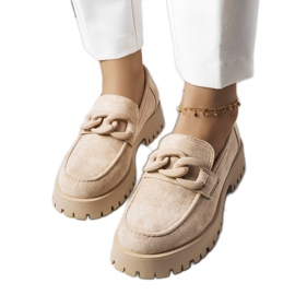 PA1 Beżowe lordsy zdobione łańcuchem Arpin beżowy