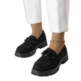 Czarne lordsy zdobione łańcuchem Arpin