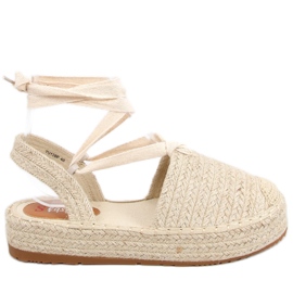 Sandałki damskie espadryle Seila Beige beżowy