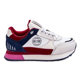 Sneakersy Memory Foam System Big Star LL274369 Biało-Czerwone białe