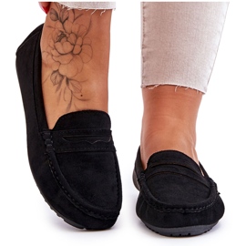 FC3 Damskie Klasyczne Zamszowe Mokasyny Czarne Ivana