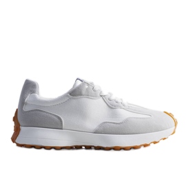Szare męskie sneakersy Dorolis białe
