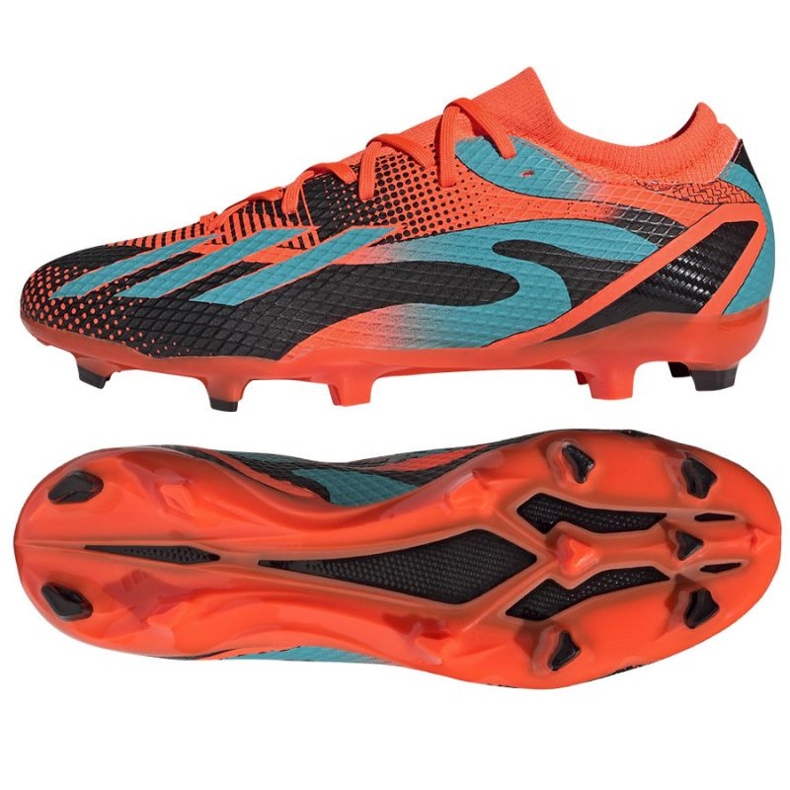 Buty piłkarskie adidas X Speedportal Messi.3 Fg M GZ5146 pomarańczowe pomarańcze i czerwienie