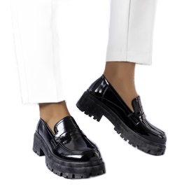 Seastar Czarne lakierowane półbuty Phaneuf