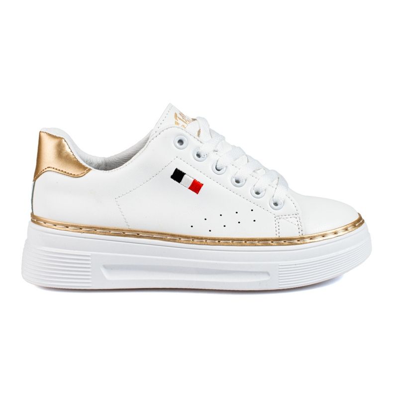 W. Potocki Białe buty sportowe na platformie Potocki