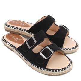 BM Klapki espadryle Maina Black czarne