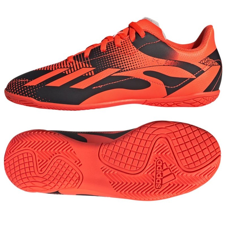 Buty piłkarskie adidas X Speedportal Messi.4 In Jr GZ5138 pomarańcze i czerwienie pomarańczowe