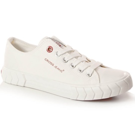 Trampki niskie sznurowane białe Cross Jeans LL2R4052C