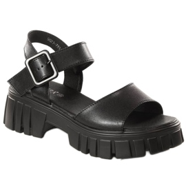 Sandały na platformie Vinceza W JAN196A czarne