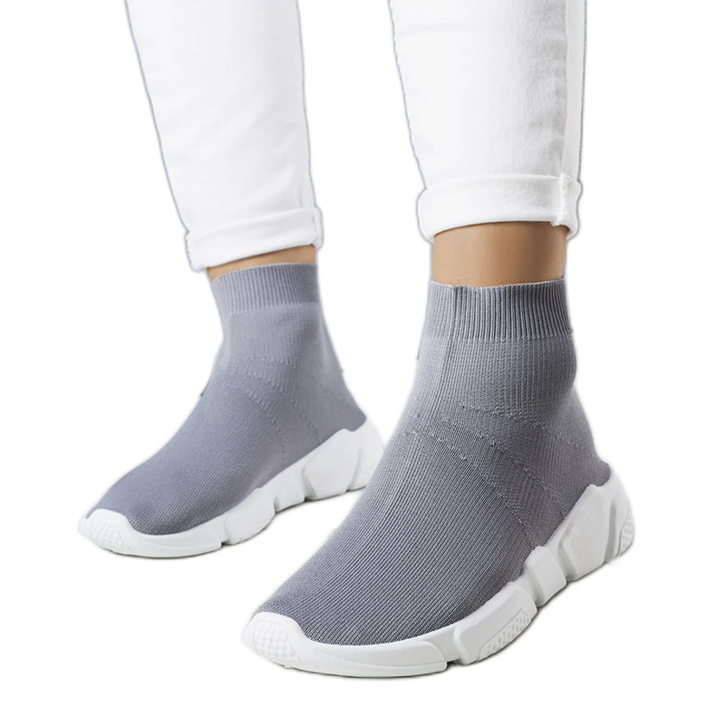 Szare wysokie sneakersy William