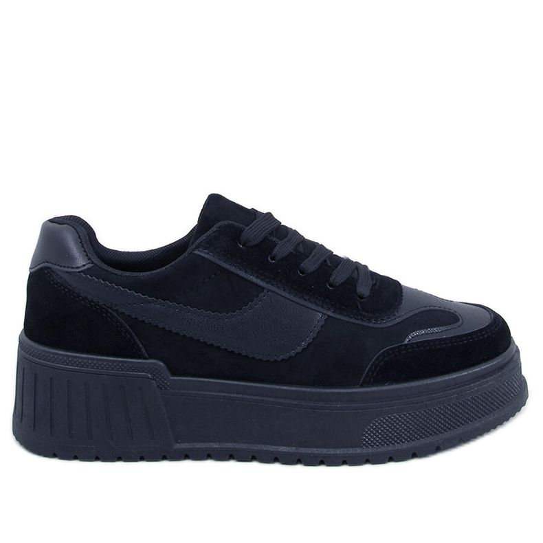 BM Sneakersy na platformie Foret Black czarne