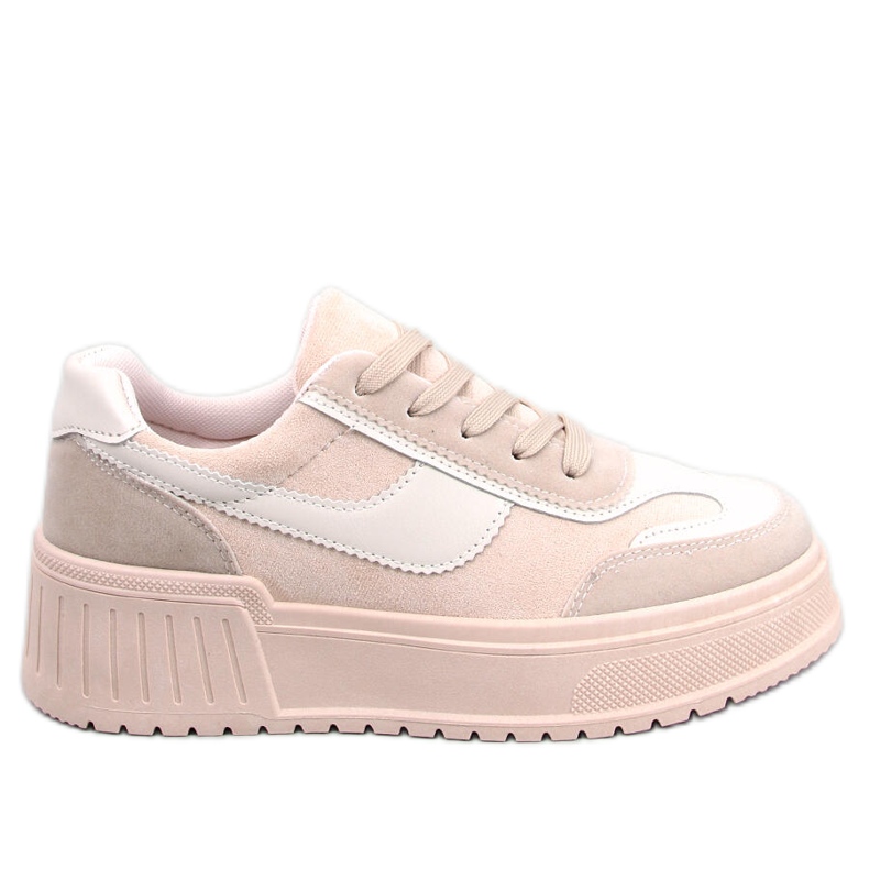 BM Sneakersy na platformie Foret Beige beżowy
