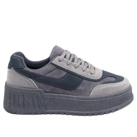 BM Sneakersy na platformie Foret Grey szare