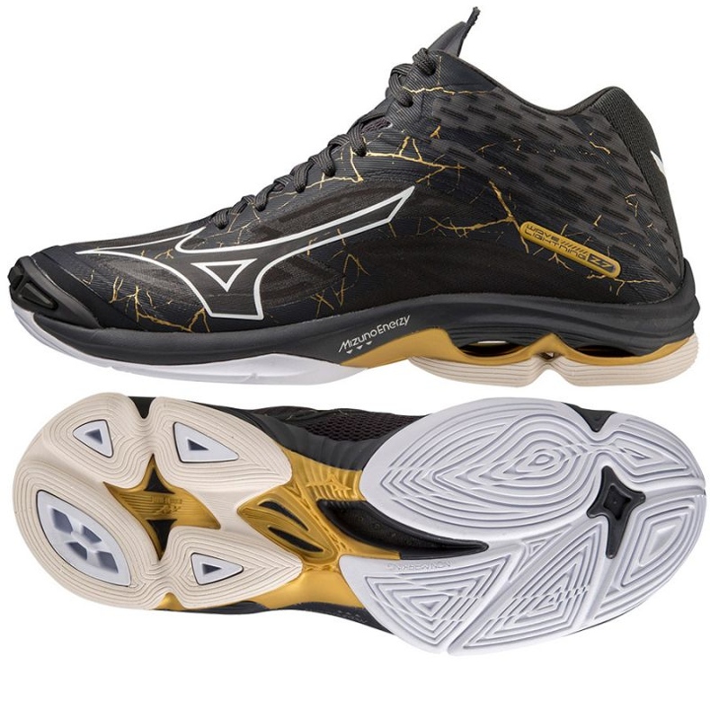 Buty Mizuno Wave Lighting Z7 Mid M V1GA225041 czarne czarne