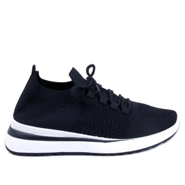 PA1 Buty sportowe skarpetkowe Barthel Black czarne