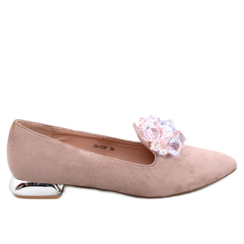 PA1 Mokasyny lordsy kamieniami Falconi Khaki beżowy