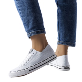 Białe ażurowe trampki Big Star FF274024