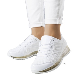 PA1 Białe sneakersy na modnej podeszwie Durandana
